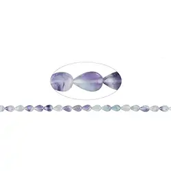 140720505420 Drop strand, fluorite, 12 x 08mm | wholesaler gems, healing stones & jewelry