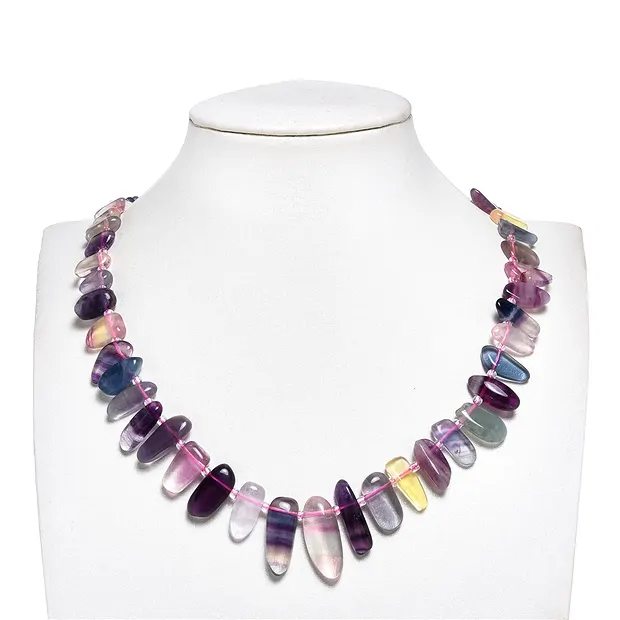 Rang de colliers Nuggets "dent", Fluorite, 03-05 x 10-19mm | Marco Schreier