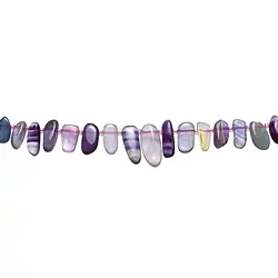 140720609826 Strand of nuggets "tooth", fluorite, 03-05 x 10-19mm | Marco Schreier