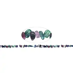 140720610720 Strand of Tumbled Stones, Fluorite, 04-06 x 07-12mm (38cm) | Marco Schreier