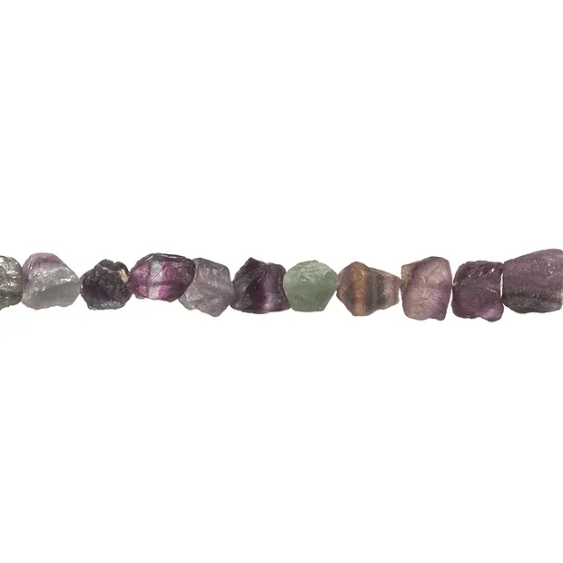 Strand of nuggets, fluorite rough, 20mm | wholesaler gems & healing stones
