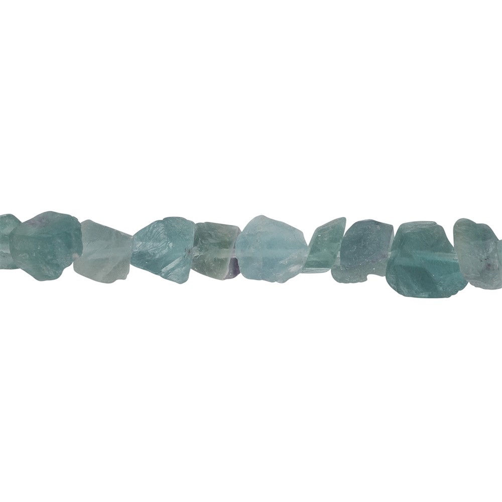 Strand of nuggets, Fluorite (blue) rough, 20mm (37cm) | Marco Schreier