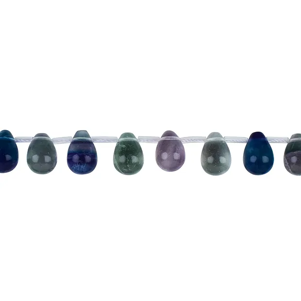 String of drops/pumpkin, fluorite, 15 x 10m | wholesaler gems & healing stones