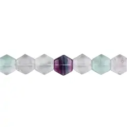 140721440220 Strand of honeycomb, fluorite, 12 x 14mm | wholesaler gems & healing stones