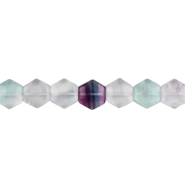 Strand of honeycomb, fluorite, 12 x 14mm | wholesaler gems & healing stones