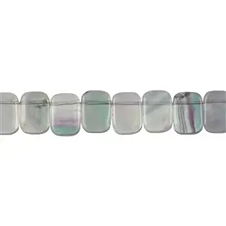 140721440920 Rectangular strand, fluorite, 10 x 15mm | wholesaler gems & healing stones