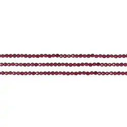 140820100001 String Beads, Garnet, faceted, 02mm (3 pcs./ PU) | Marco Schreier