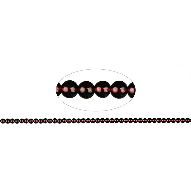 Rang de colliers boules, grenat AA, 04mm (39cm) | Marco Schreier