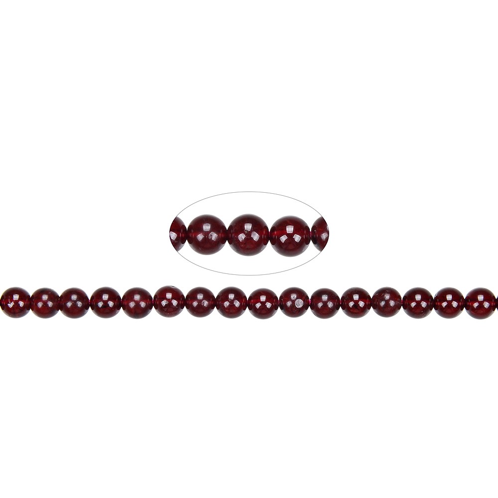 Rang de collier boules, grenat A, 06mm | Marco Schreier