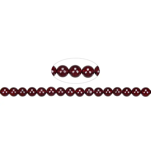 Rang de collier boules, grenat A, 06mm | Marco Schreier