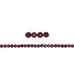 140820101620 String Beads, Garnet, faceted, 04mm | wholesaler gems, healing stones &amp; jewelry
