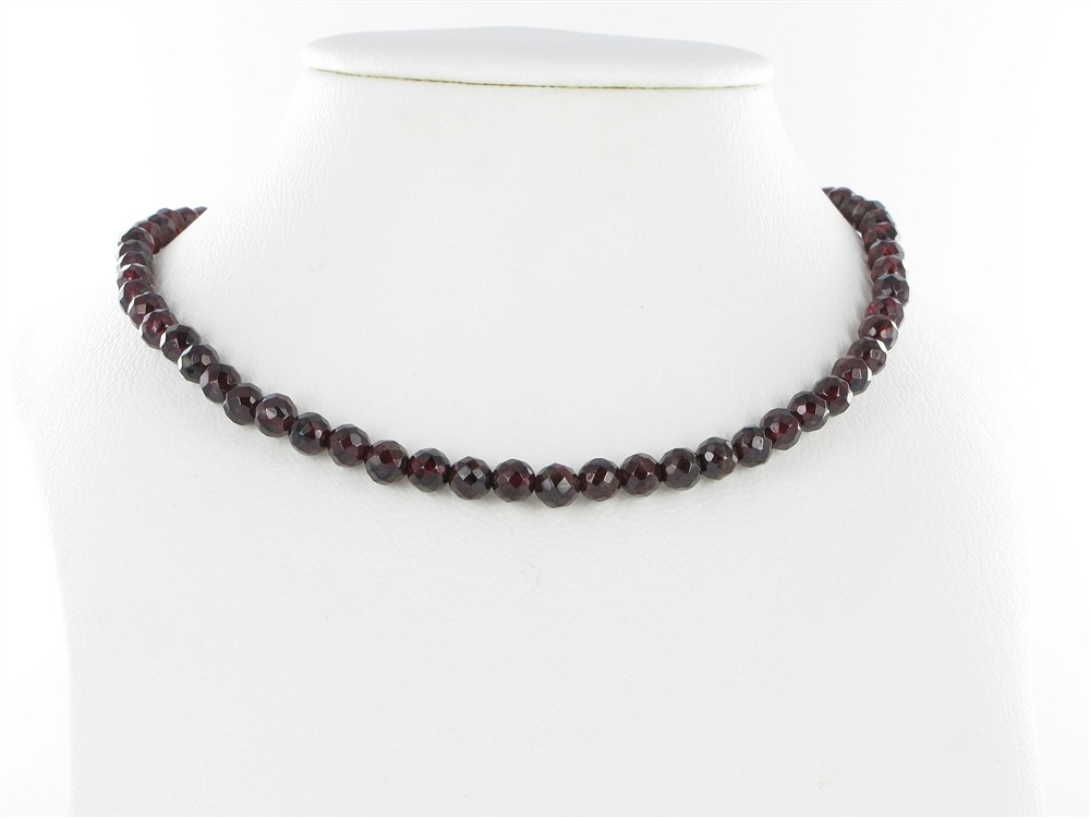 Strang Kugeln, Granat, facettiert, 06mm (38cm) | Marco Schreier