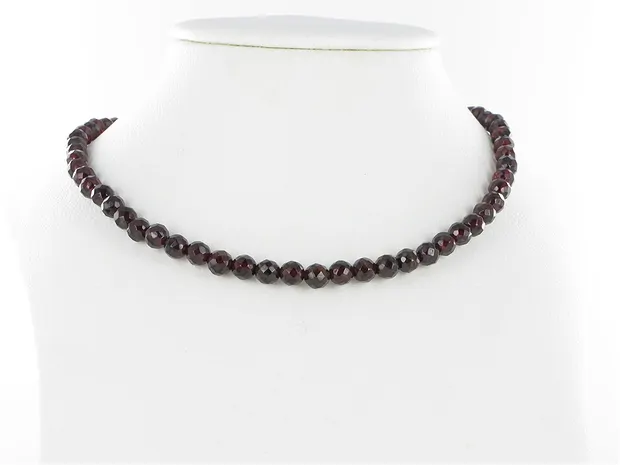 Strang Kugeln, Granat, facettiert, 06mm (38cm) | Marco Schreier
