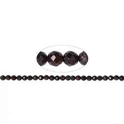 140820101820 String Beads, Garnet, faceted, 08mm (37cm) | wholesaler gems & healing stones