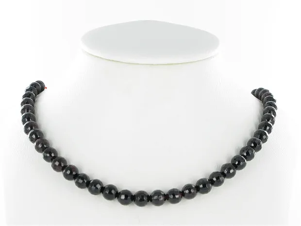 String Beads, Garnet, faceted (32 cut), 08mm (39cm) | Marco Schreier