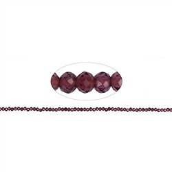 140820103620 String Beads, Garnet (violet), faceted, 02mm | wholesaler gems &amp; healing stones
