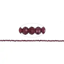 140820103620 Strang Kugeln, Granat (violett), facettiert, 02mm | Marco Schreier