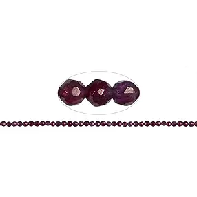 Cuentas preciosas, granate (violeta), facetado, 3mm | Marco Schreier