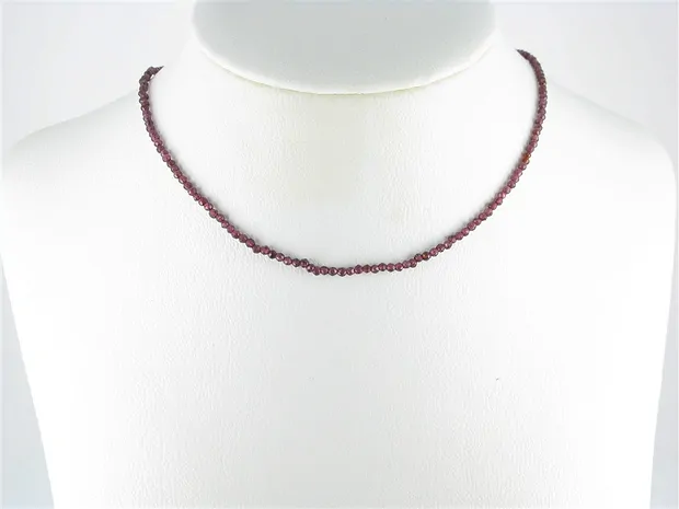 String Beads, Garnet, faceted, 02mm | wholesaler gems, healing stones & jewelry