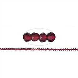 140820104020 String Beads, Garnet, faceted, 02mm | wholesaler gems, healing stones &amp; jewelry