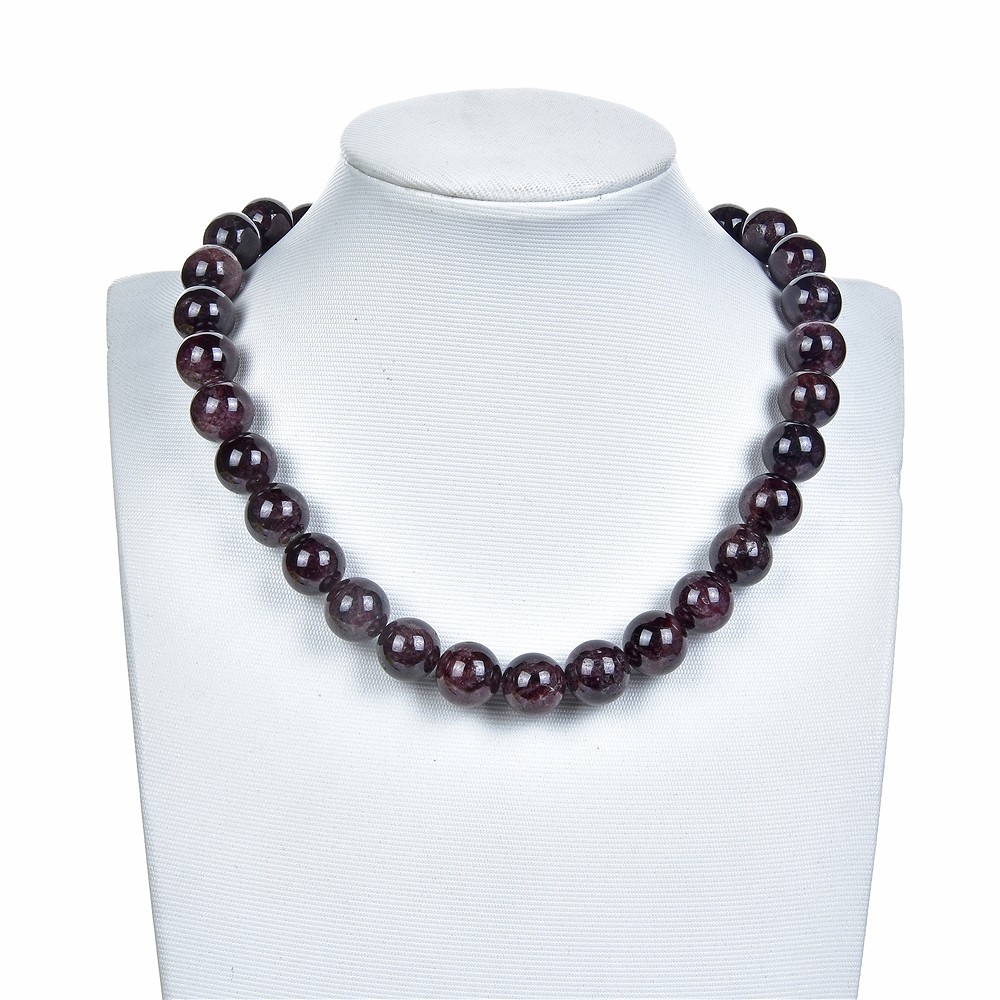 Rang de collier boules, grenat, 14mm | Marco Schreier