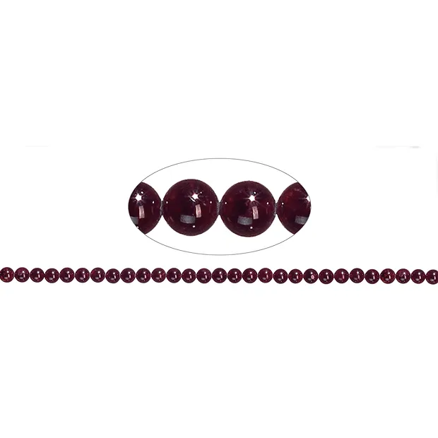 Rang de collier boules, grenat (clair), 05-06mm | Marco Schreier