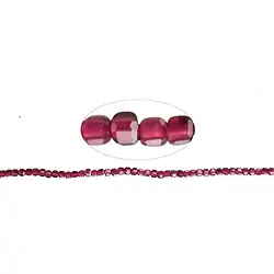 140820206220 Strand cube, garnet, faceted, 02mm (39cm) | wholesaler gems & healing stones