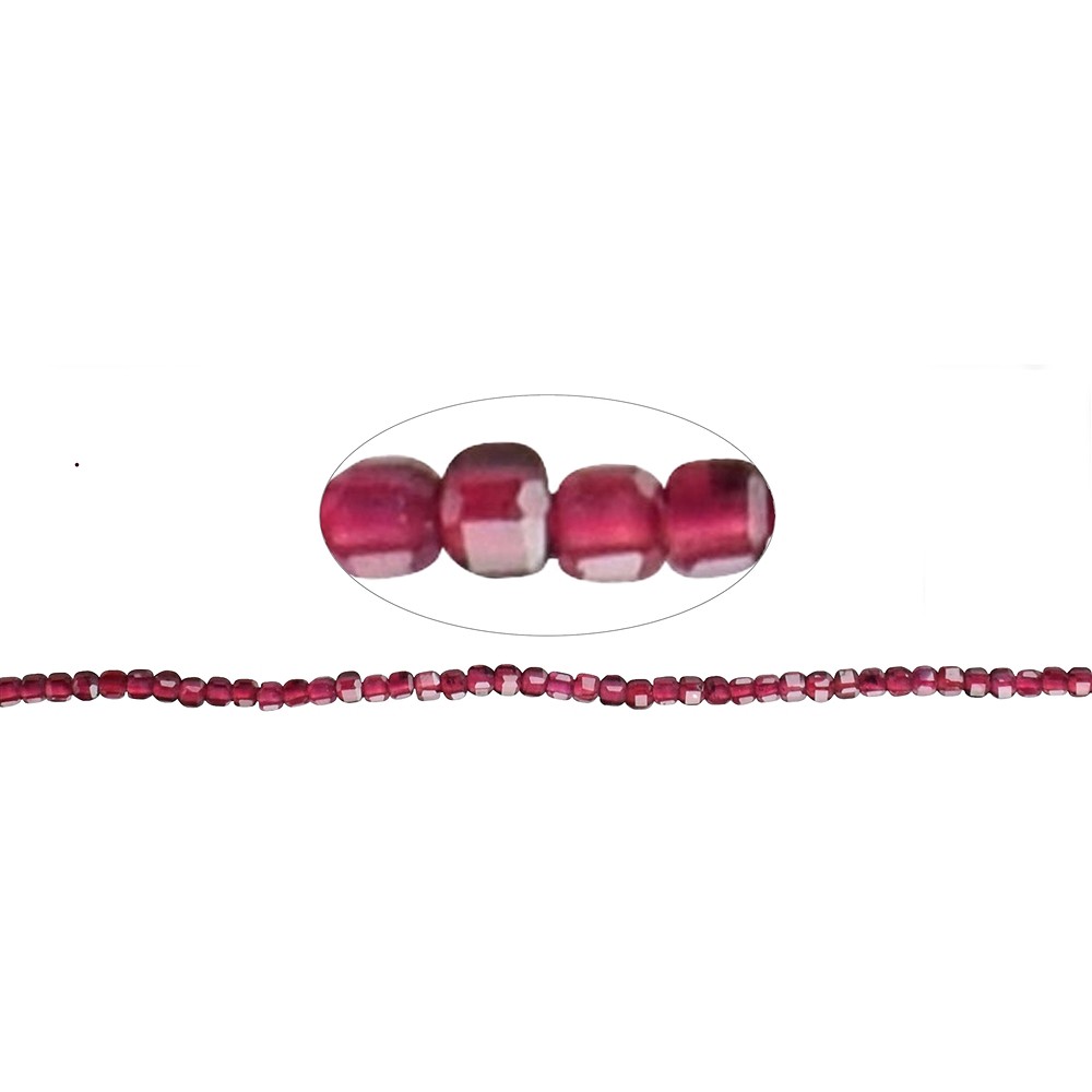 Strang W&#xFC;rfel, Granat, facettiert, 02mm (39cm) | Marco Schreier