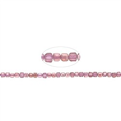 140820210220 Strand cube with phase, garnet, faceted, 02mm (39cm) | Marco Schreier