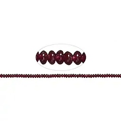 140820308421 Button strand, garnet, 02-03 x 05mm | wholesaler gems, healing stones & jewelry
