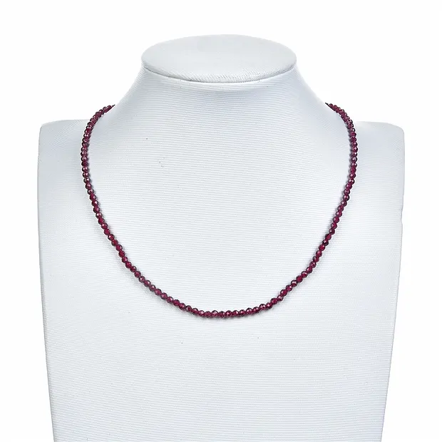 Tiras de lentejas, granate, facetado, 03 x 04mm | Marco Schreier