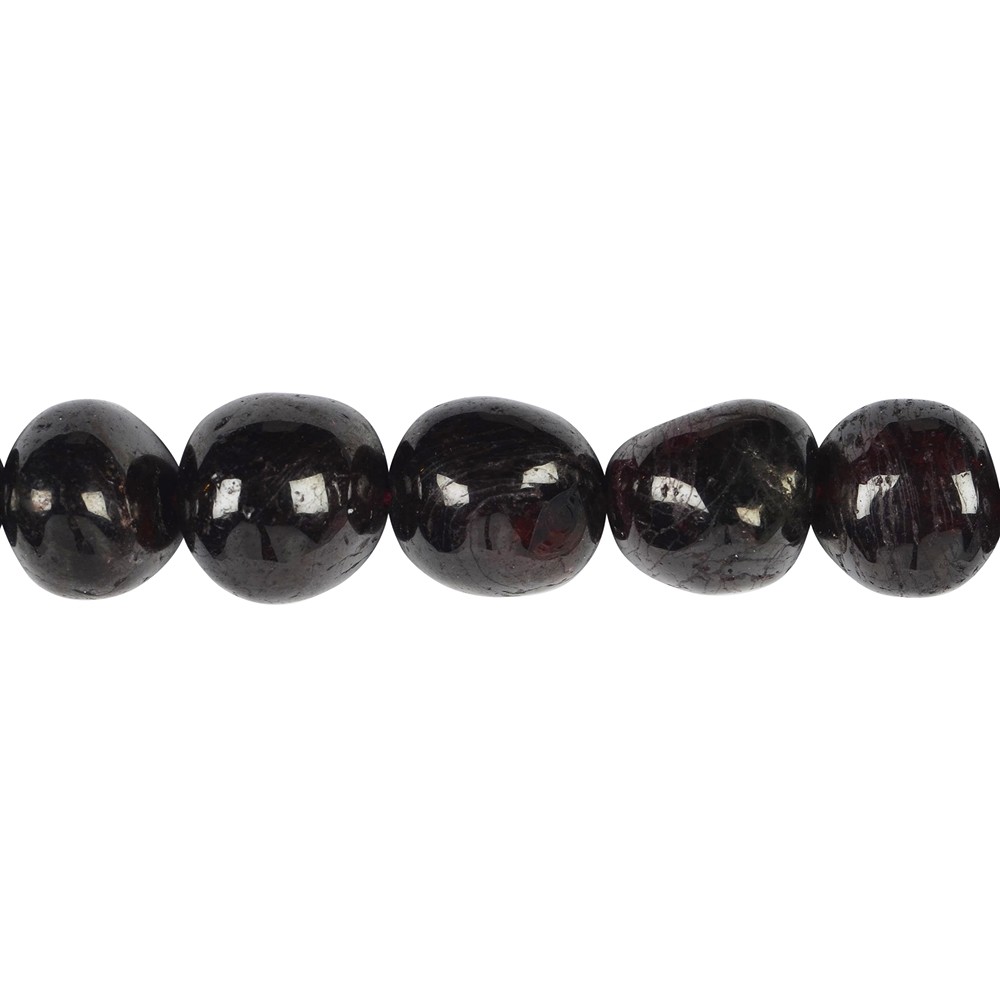 Rang de colliers Nuggets, grenat, 12-15 x 10-12mm (39cm) | Marco Schreier