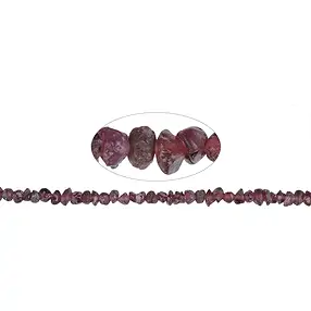 Strang Nuggets, Granat,  03-04 x 04-05mm | GH Edelsteine, Heilsteine & Schmuck