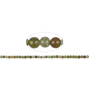 String Beads, Garnet green brown, 05mm | Schreier gems, healing stones & jewelry