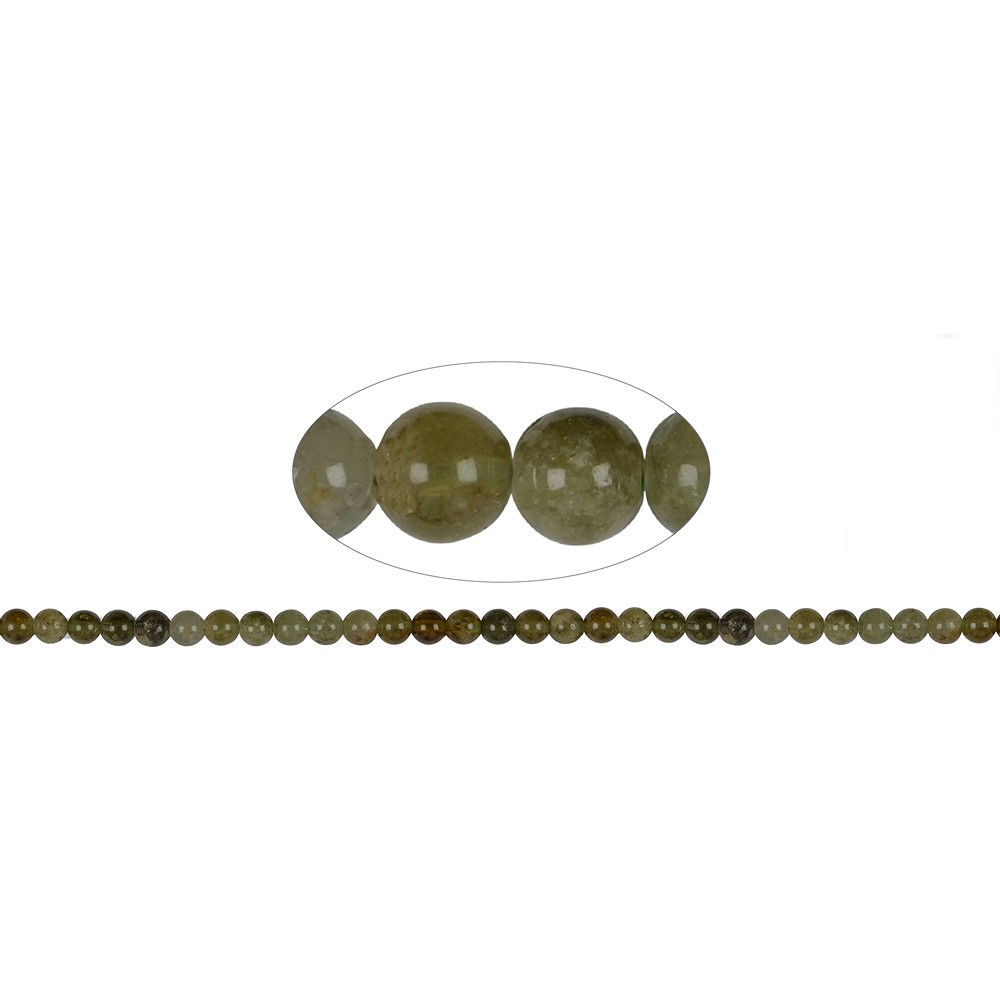 Cuentas preciosas, granate verde (Grossular), 06mm | Marco Schreier