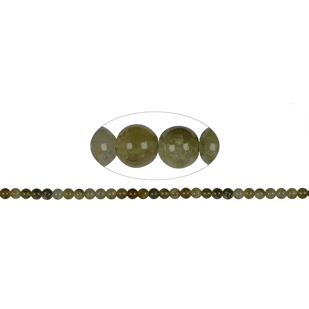 Cuentas preciosas, granate verde (Grossular), 06mm | Marco Schreier