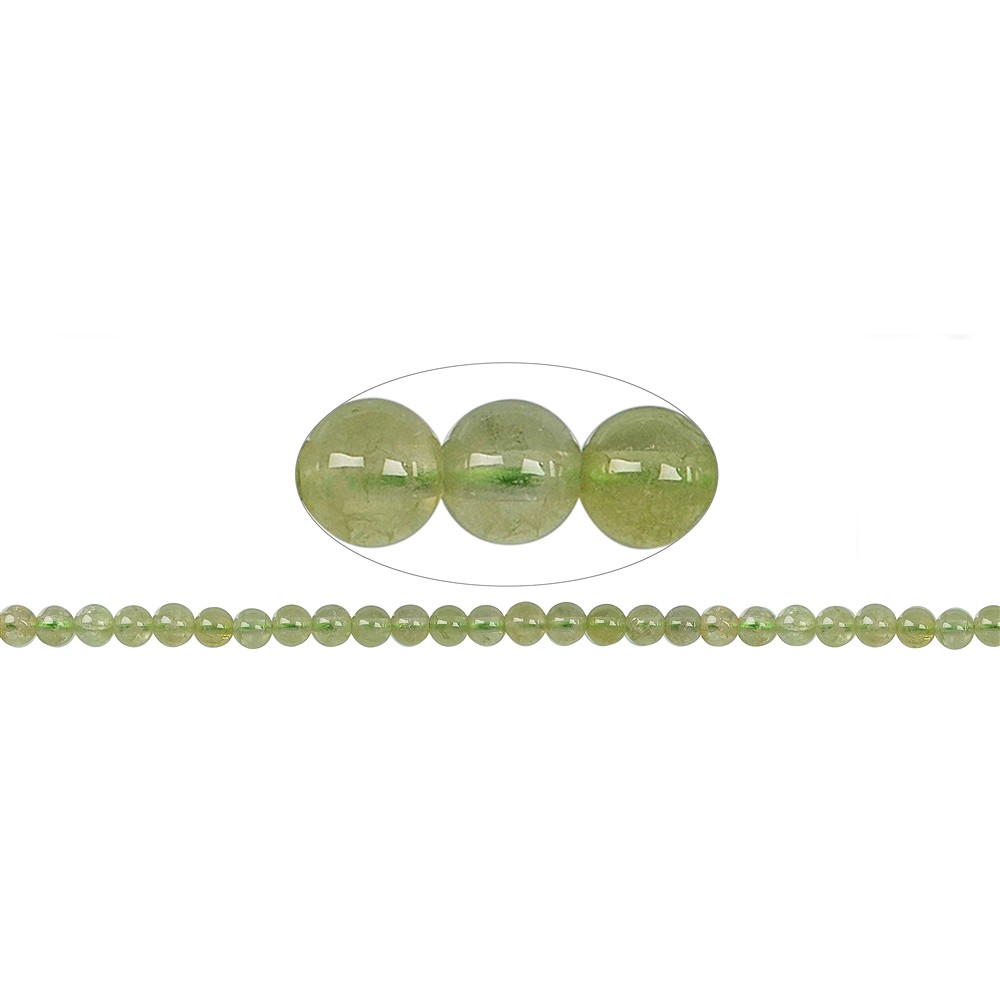 Rang de collier boules, Grenat verte (Grossulaire) A, 06mm | Marco Schreier