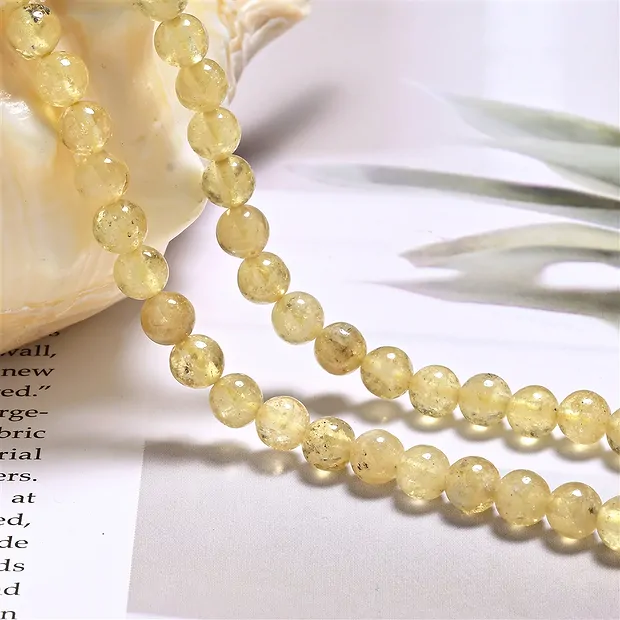 Strang Kugeln, Granat (gelb) AA, 06mm | GH Edelsteine, Heilsteine & Schmuck