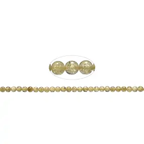 String Beads, Garnet (yellow) AA, 06mm  | wholesaler gems & healing stones