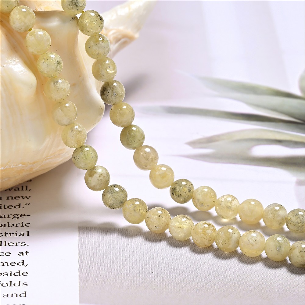 String Beads, Garnet (yellow) A, 06mm | wholesale gems, healing stones & jewelry