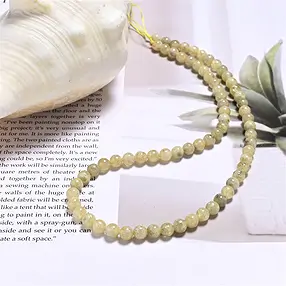 Filo di perle, granato (giallo) A, 06 mm | grossista gemme e pietre curative