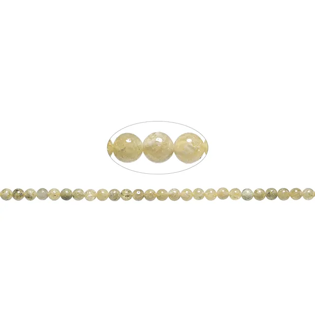 Filo di perle, granato (giallo) A, 06 mm | grossista gemme e pietre curative