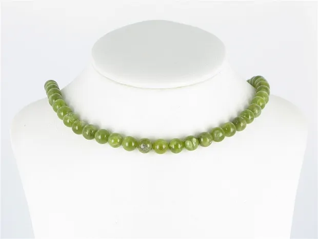 String Beads, Garnet green (Grossular), 08mm (39cm) | Marco Schreier