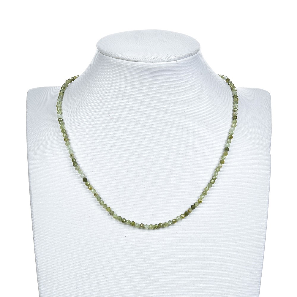 Filo di perline, verde granato (Grossulare), sfaccettato, 04mm (39cm) | Marco Schreier