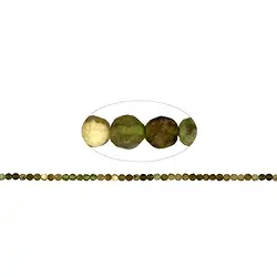 140830103621 String Beads, Garnet green (Grossular), faceted, 03mm | Marco Schreier