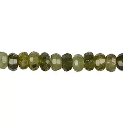 140830300320 Strang Button, Granat grün (Grossular), facettiert, 04-05 x 08-09mm (39cm) | Marco Schreier