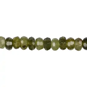 Rang de collier Boutons, grenat (grossular), facetté, 04-05 x 08-09mm (39cm) | Marco Schreier