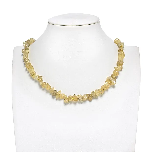 Rang de colliers Nuggets, grenat (jaune), 06-08 x 07-09mm (39cm) | Marco Schreier