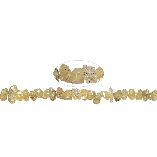 Tiras de pepitas, granate (amarillo), 06-08 x 07-09mm (39cm) | Marco Schreier