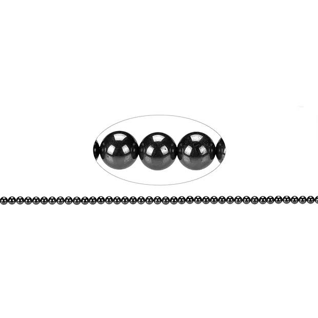 Filo di perle, Ematite (naturale), 04 mm | grossista gemme e pietre curative